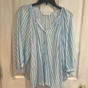 LC Lauren Conrad Blue Relaxed Blouse